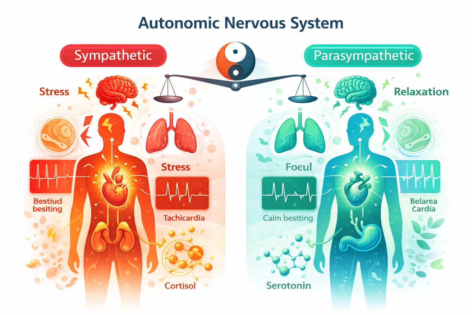 Autonomic nervous system balance illustrating stress response and recovery processes in korean neuropsychiatry association