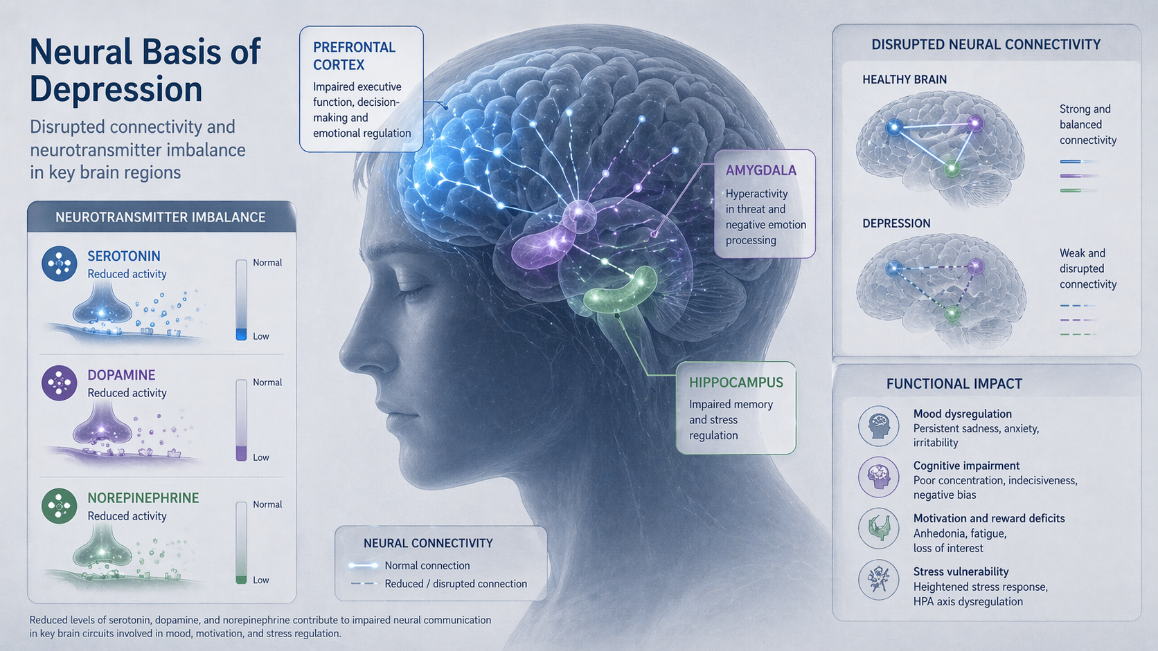 Brain circuit dysfunction related to depression symptoms