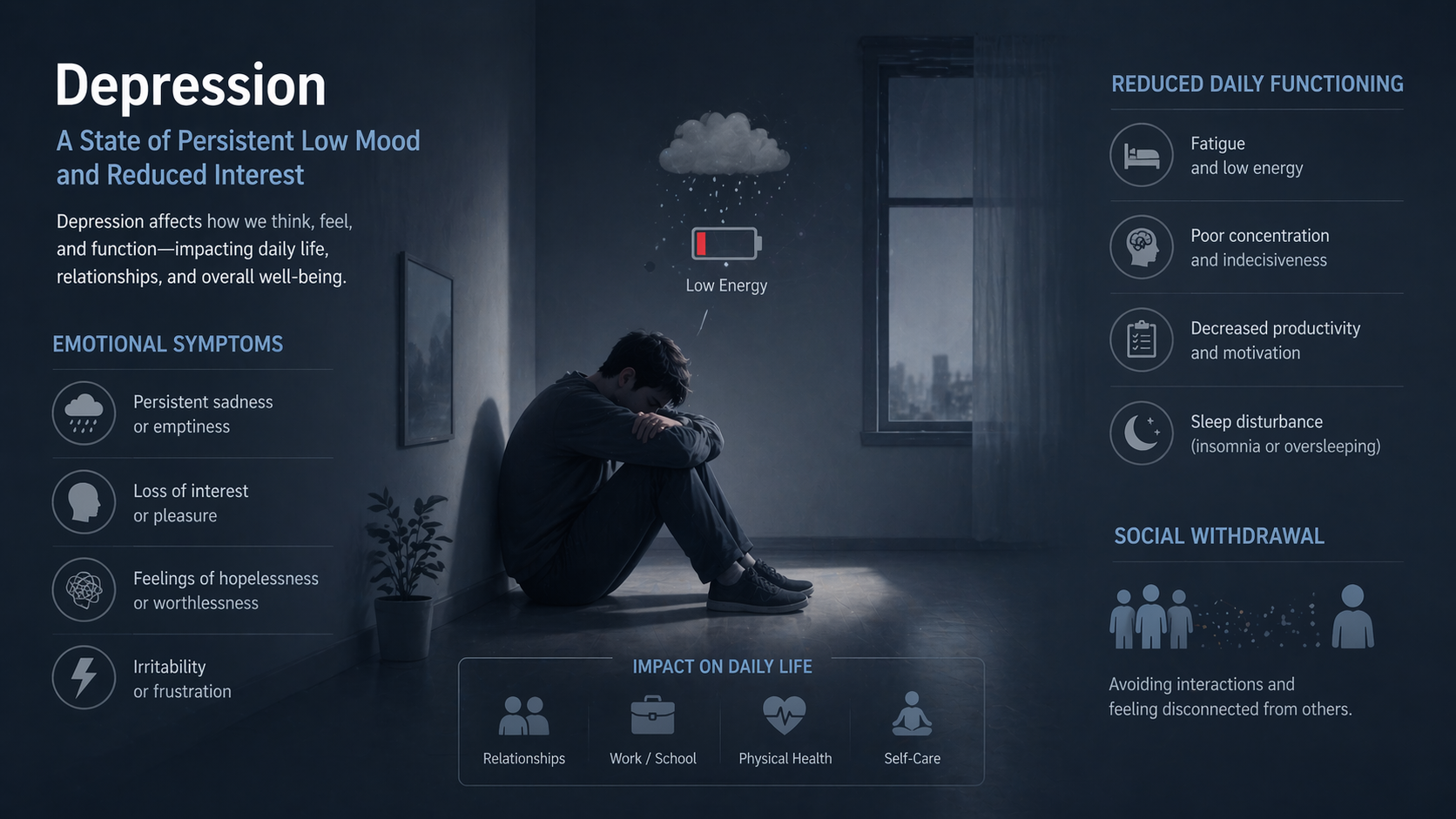 Emotional and behavioral depression symptoms