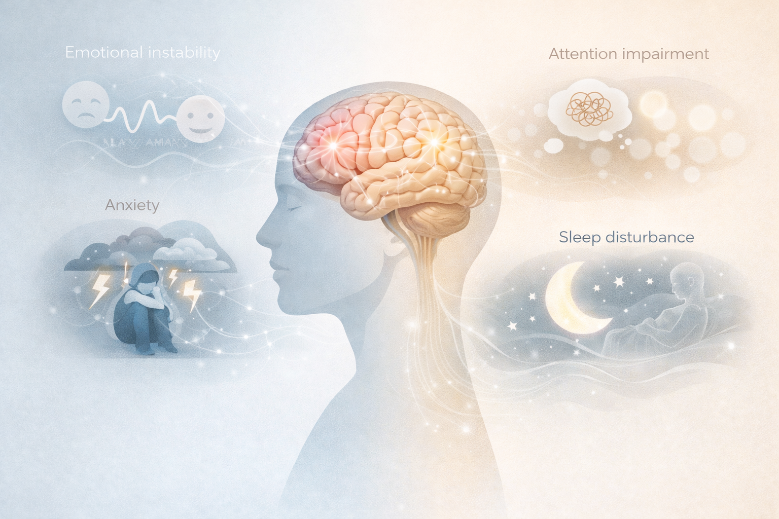 clinical features of psychiatric disorders showing emotional instability cognitive impairment and neural imbalance