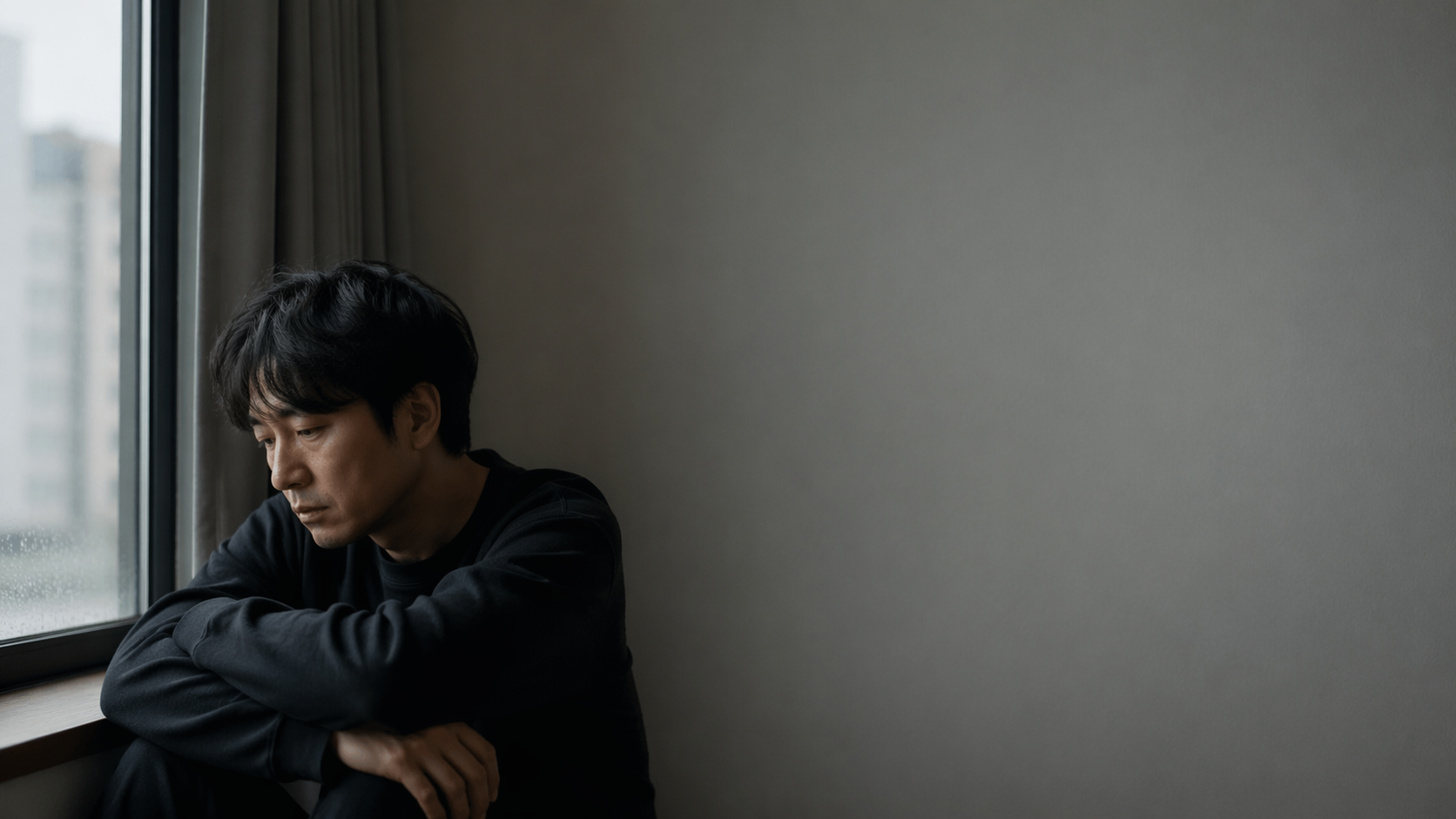 우울증 증상을 표현하는 인물의 모습