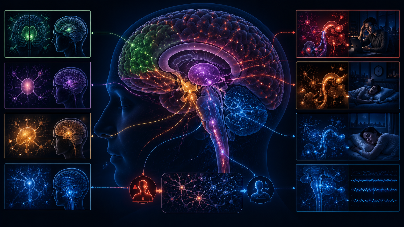 Insomnia sleep regulation brain networks and neural circuits involved in insomnia.