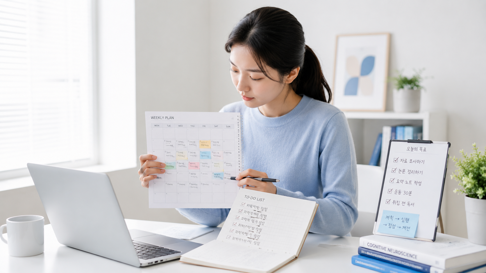ADHD 원인과 실행 기능 변화를 설명하는 이미지