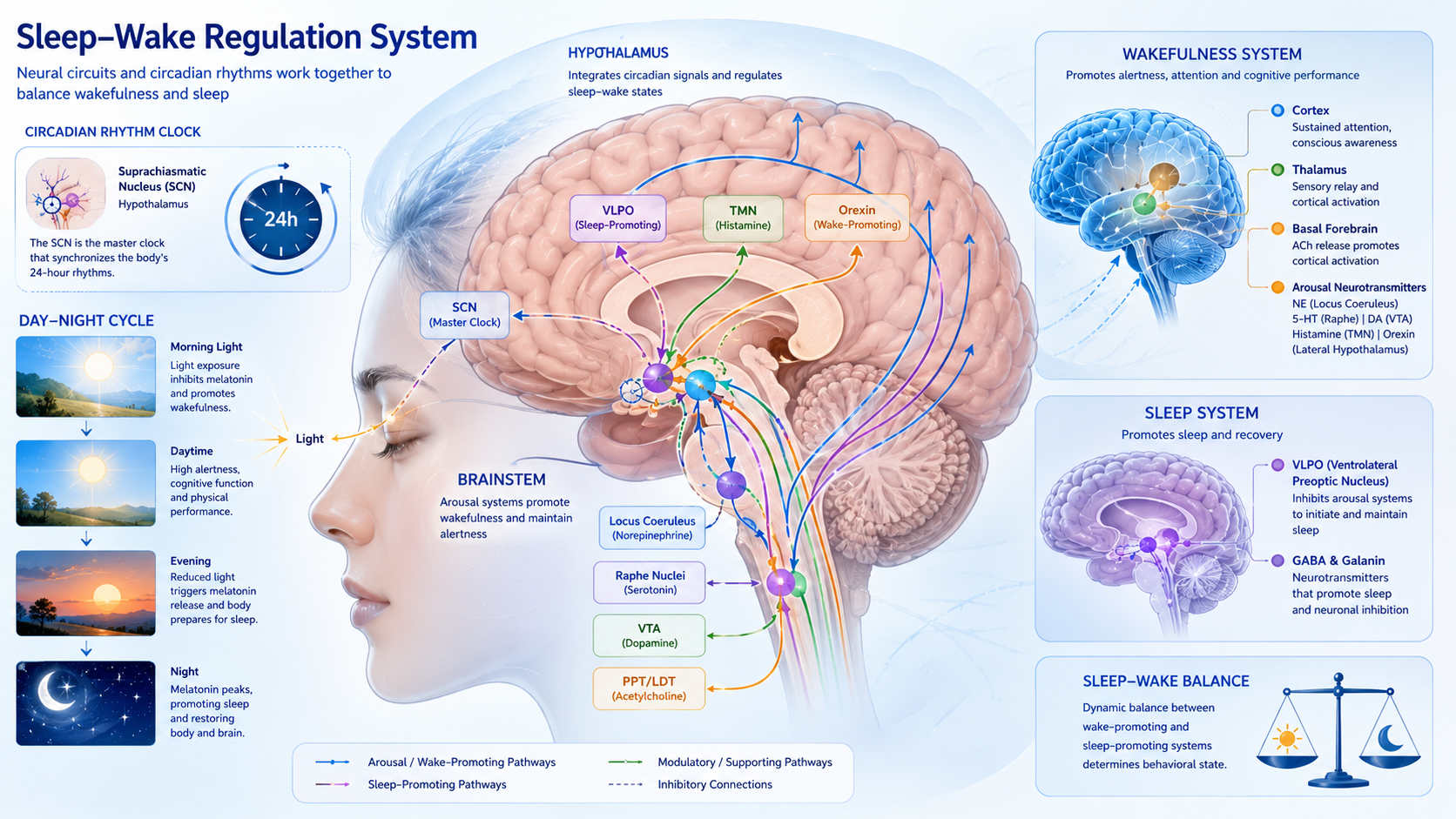 Insomnia neurophysiology and sleep wake regulation system