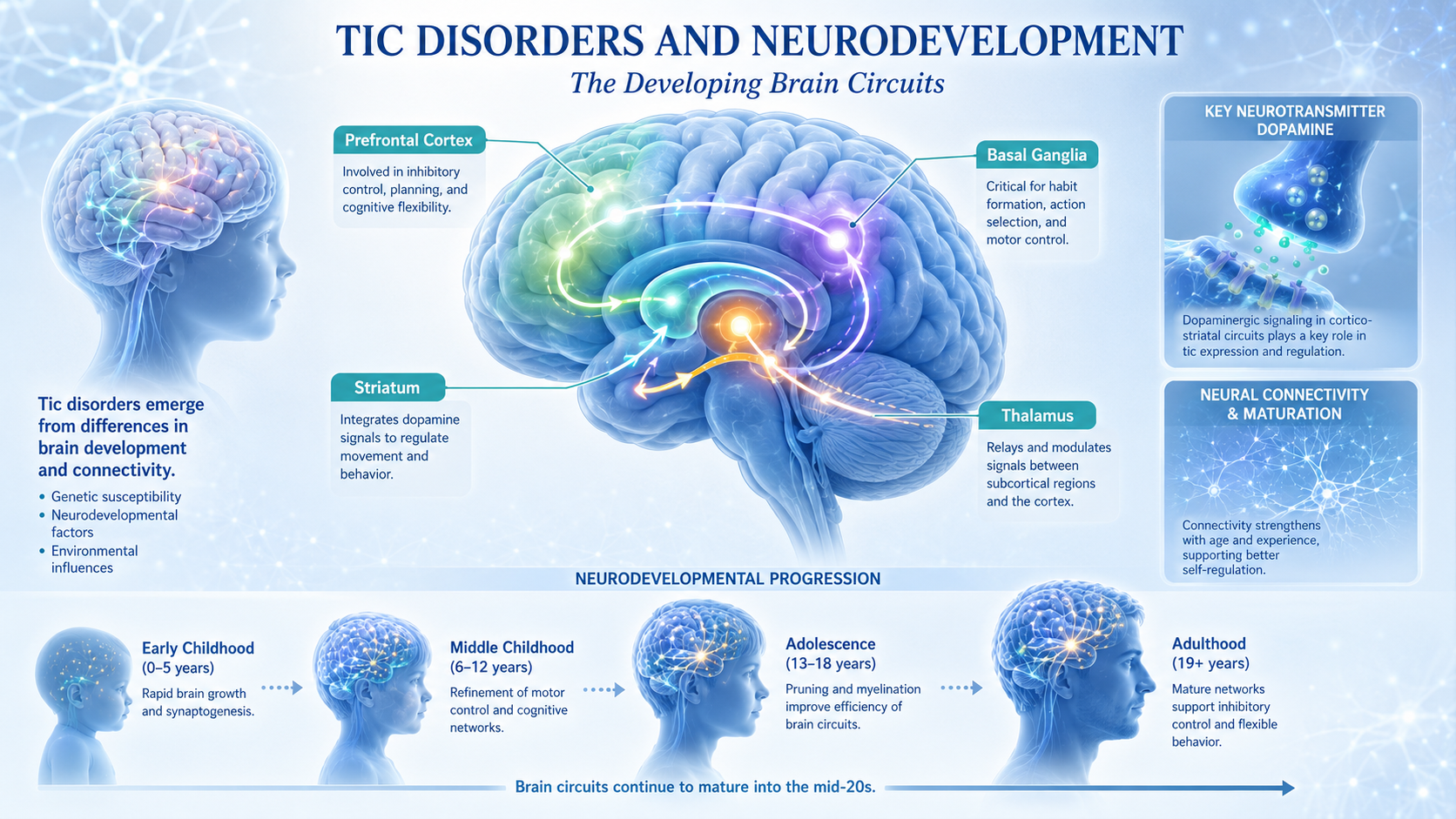 tic disorder neurodevelopment brain pathways