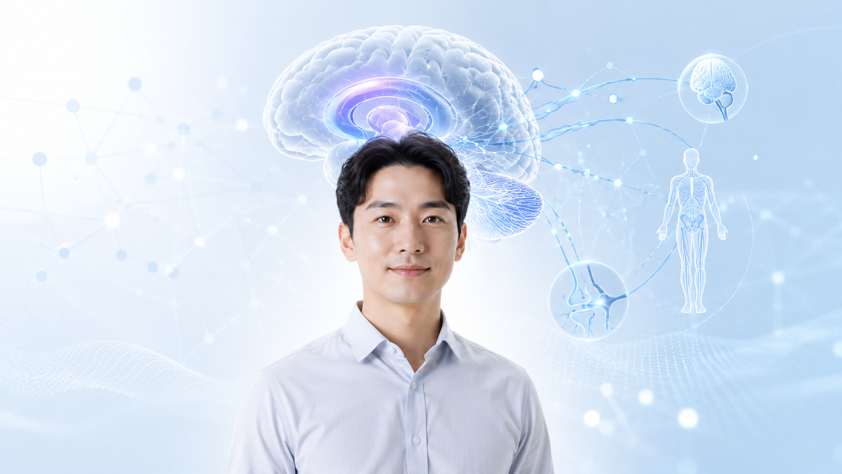 기저핵과 운동 조절 회로를 통해 틱장애 신경기전을 설명하는 이미지