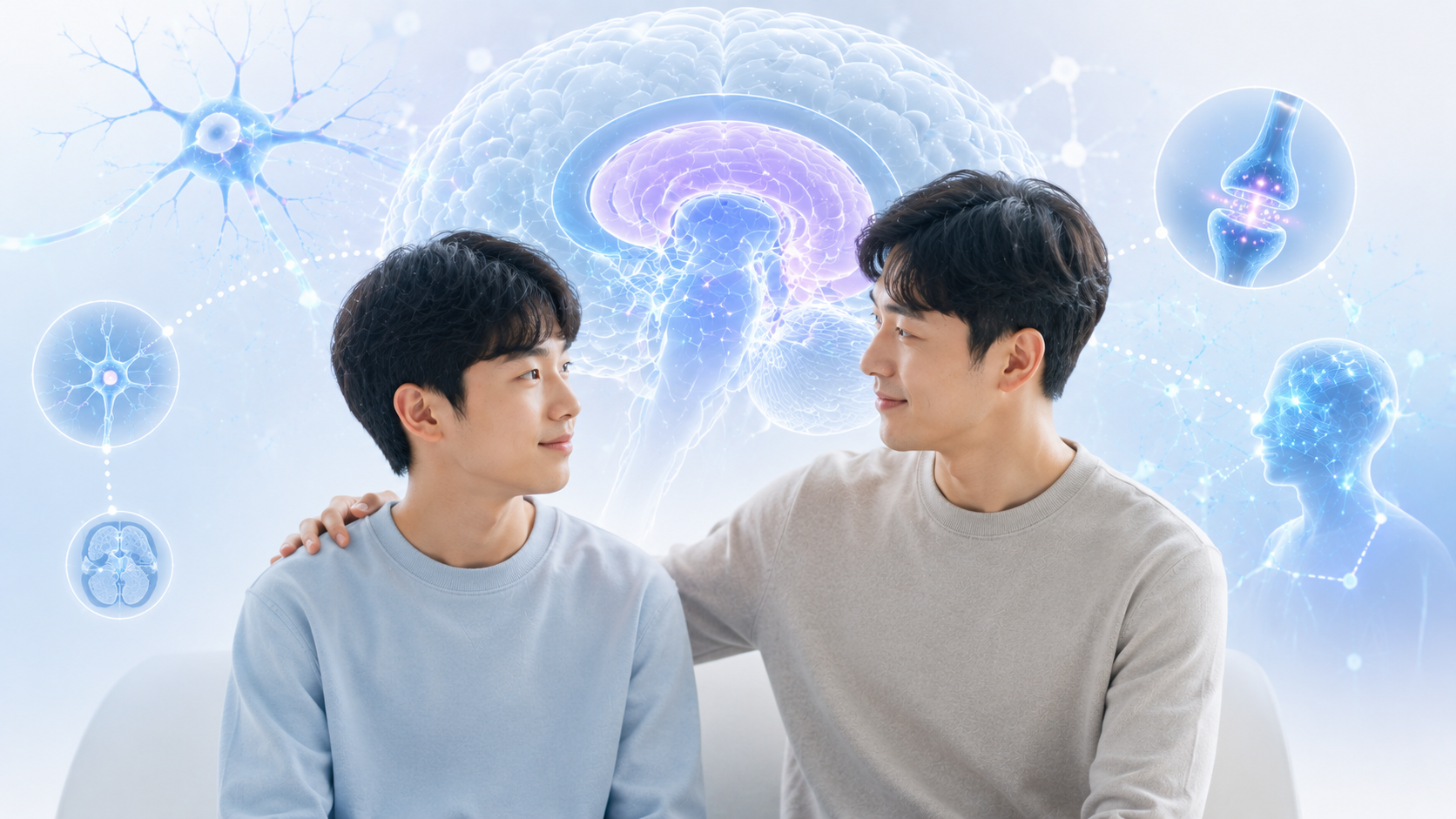 틱장애와 뚜렛증후군의 신경발달 특성을 설명하는 이미지