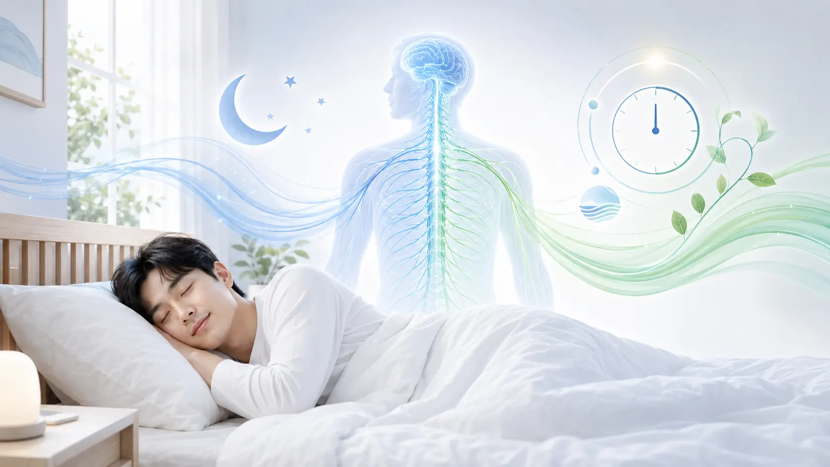 Overview of insomnia autonomic balance with healthy sleep and nervous system regulation