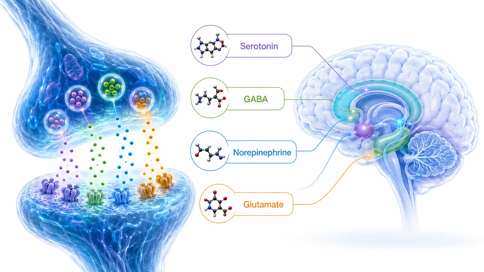 Neurotransmitters involved in emotional regulation and panic disorder