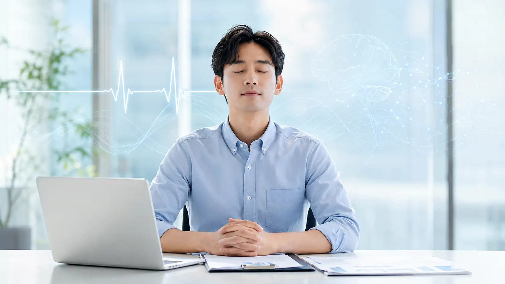 업무 스트레스와 우울증 자율신경 변화를 표현한 한국인 직장인