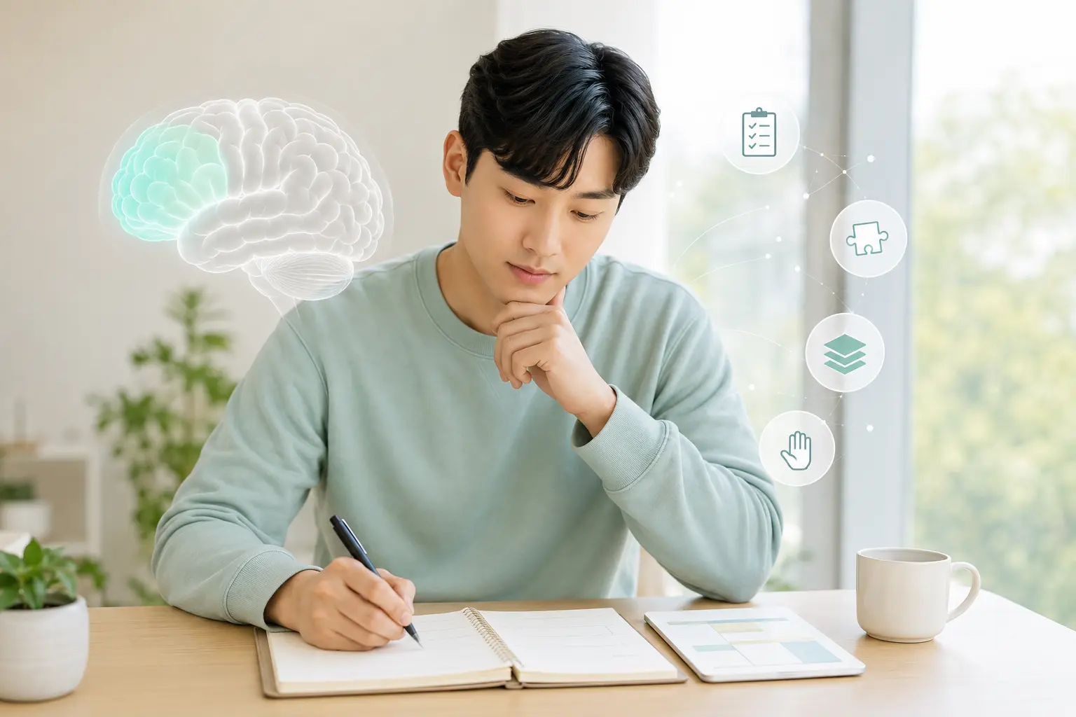 ADHD 실행 기능과 전전두엽의 주의 조절을 표현한 한국인 성인