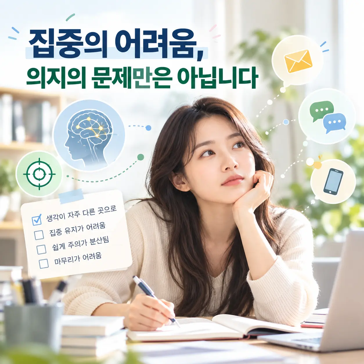 ADHD 주의력 조절 어려움과 집중 특성을 표현한 한국인 성인